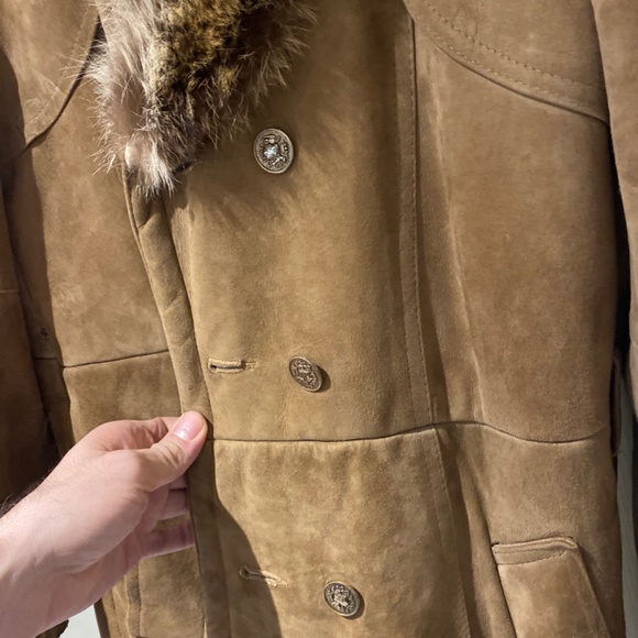 Fur suede coat - Picture 2 of 7